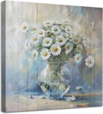 Ardemy Flower Canvas Wall Artwork Daisy Floral White Yellow Portray Moder... - Image 3