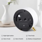 Analog Alarm Clocks,Retro Metallic Desk Silent Non Ticking Small Clock wi... - Image 6