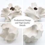 Ceramic Vase - Set of two for House Decor,White Flower Form Pampas Vases... - Image 6