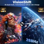 InnoView 27 Inch Monitor Twin Mode 4K UHD 120Hz/FHD 288Hz Moveable Mon... - Image 4