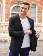 COOFANDY Mens Sport Coat Informal Blazer One Button Enterprise Go well with Jacket - Image 3