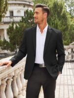 COOFANDY Mens Sport Coat Informal Blazer One Button Enterprise Go well with Jacket - Image 4