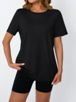 AUTOMET Ladies's Exercise Tops Quick Sleeve Gymnasium Shirts Summer season Athletic Y... - Image 3