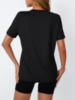 AUTOMET Ladies's Exercise Tops Quick Sleeve Gymnasium Shirts Summer season Athletic Y... - Image 5