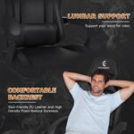 Gaming Chair with Linkage Armrest & Footrest, Excessive Again Video Gaming C... - Image 8