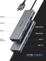MacBook Professional Docking Station Twin Monitor MacBook Professional HDMI Adapter,9 in... - Image 3