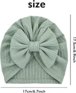 Cinaci 6 Pack Smooth Turban Hats with Bow Donut Nursery Hospital Caps Be... - Image 8