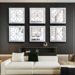 Wocred 2 PCS Sq. Wall Mirror,Attractive Rustic Farmhouse Accent Mirro... - Image 5