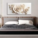 Canvas Artwork Wall Decor Print Work White Flower Wall Artwork Prints Pic... - Image 3