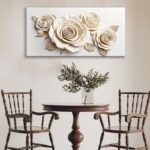 Canvas Artwork Wall Decor Print Work White Flower Wall Artwork Prints Pic... - Image 5