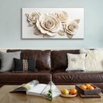 Canvas Artwork Wall Decor Print Work White Flower Wall Artwork Prints Pic... - Image 6