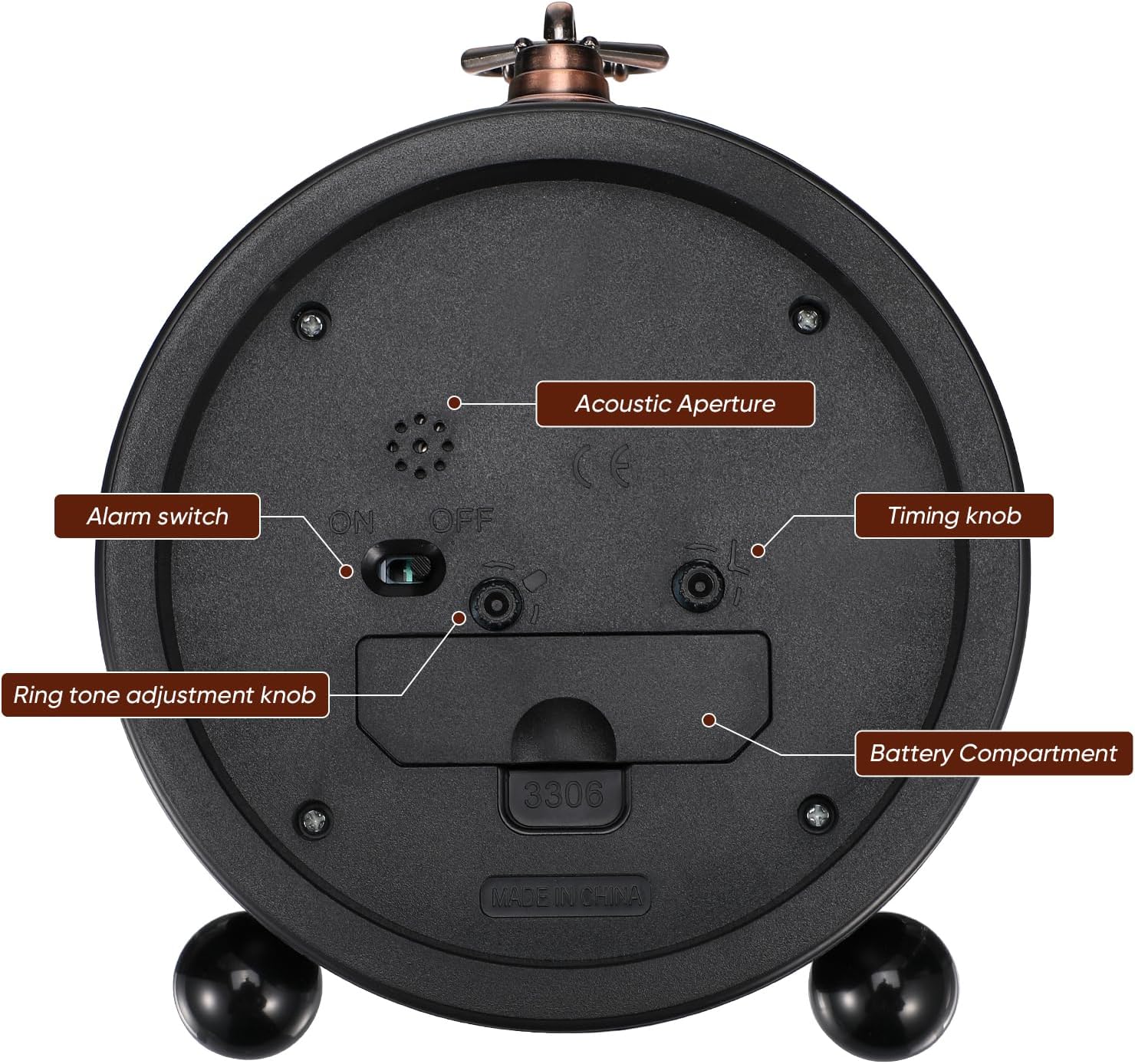 Classic Desk Alarm Clock - 8# Vintage Silent Desk Clock Ornamental Qu... - Image 4