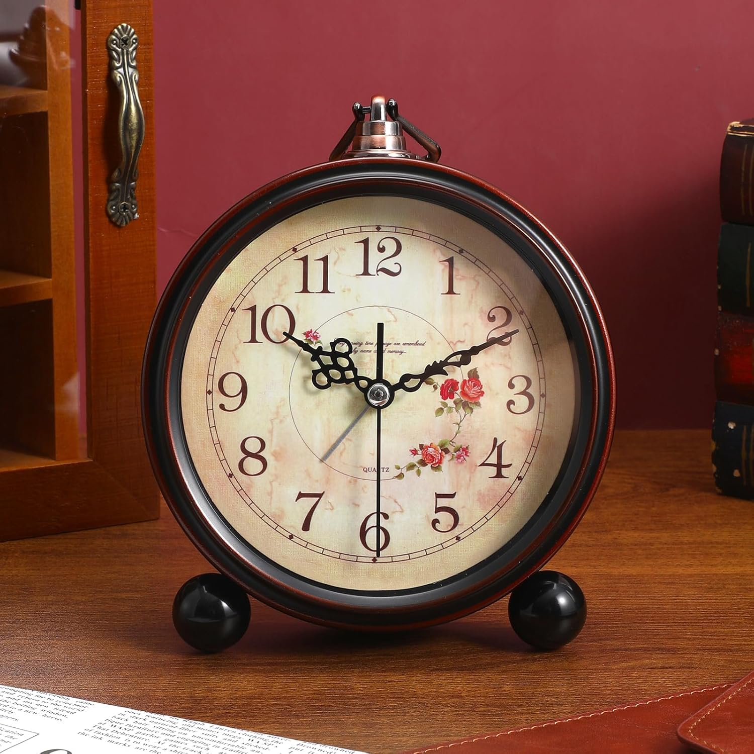 Classic Desk Alarm Clock - 8# Vintage Silent Desk Clock Ornamental Qu... - Image 7