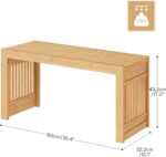 HOOBRO Eating Bench, 35 inch Bamboo Entryway Bench, Farmhouse Kitchen ... - Image 4