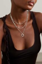 Layered Silver Necklaces for Ladies, Sterling Silver Stackable Stack Ch... - Image 3