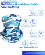8 Pcs Summer time Camo Neck Gaiter Scarf Bandanas for Males Solar Hoods Balacla... - Image 3