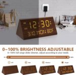 Kogonee Picket Digital Alarm Clock, 0-100% Dimmer, 2 Alarm Settings, W... - Image 4