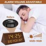 Kogonee Picket Digital Alarm Clock, 0-100% Dimmer, 2 Alarm Settings, W... - Image 6