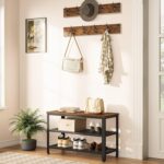 HOOBRO Corridor Tree Entryway Storage Bench, Coat Rack Shoe Bench, Shoe Ra... - Image 3