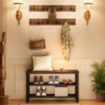HOOBRO Corridor Tree Entryway Storage Bench, Coat Rack Shoe Bench, Shoe Ra... - Image 4