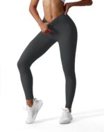 V Again Exercise Leggings for Ladies Excessive Waisted Biker Booty Tights Scru... - Image 4