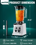 WantJoin Business Blender - 136 Oz Giant Capability Skilled Mix... - Image 4
