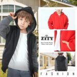 ZITY Boys Zip Up Hoodie Fleece Jacket Children Sherpa Lined Sweatshirts Ou... - Image 5