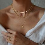 Layered Gold Silver Necklaces for Ladies, Stackable Stack 14K Actual Gold... - Image 3