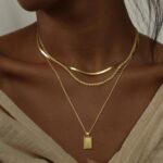 Layered Gold Silver Necklaces for Ladies, Stackable Stack 14K Actual Gold... - Image 4