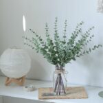 VIERENA 17.5" Synthetic Eucalyptus Stems in Glass Vase with Fake Wate... - Image 5