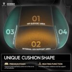 Dowinx Cloth Gaming Chair with Heated Therapeutic massage Lumbar Assist, Sport Ch... - Image 5