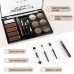 Eyebrow Powder Palette Set - 12 Colours, 5 Mascaras, 4 Stencils, Brush ... - Image 3