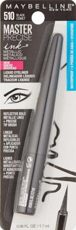 Maybelline New York Grasp Exact Ink Metallic Liquid Liner, Black Co... - Image 3