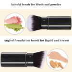 Make-up Brush 2 Pack, Retractable Journey Kabuki Powder Make-up Brush, Fo... - Image 4