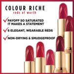 L'Oreal Paris Color Riche Crimson Lipstick, Lengthy Lasting, Satin End Sm... - Image 4