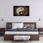 iHAPPYWALL Classic Yin Yang Wall Artwork Brown Image Rustic Wooden Portray... - Image 4
