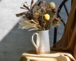 Quoowiit Ceramic Rustic Vase with Deal with, White Distressed Ornamental ... - Image 6
