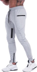 FIRSTGYM Mens Joggers Sweatpants Slim Match Exercise Coaching Thigh Mesh ... - Image 3