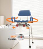 Sliding Bathe Chair with Swivel Seat, Swivel Tub Switch Bench, Present... - Image 8