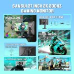 SANSUI 27 inch WQHD 200Hz 180Hz Gaming Monitor 2560×1440P-AMD FreeSync... - Image 3