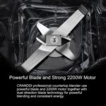 CRANDDI Business Blender, 2200W Countertop Blenders with Detachable S... - Image 5