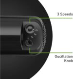 HOLMES 12" Desk Fan, 75° Oscillation, 3 Speeds, 15° Adjustable Head T... - Image 4