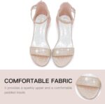 Dufannie Ladies Sandals Low Heels Costume Pump Ankle Strap Open Toe Flowe... - Image 5
