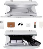 Larcenciel Clutch Purses for Ladies, Elegant Metallic Silver Night Ha... - Image 8