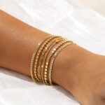 Dainty Gold Bracelets for Ladies - Waterproof Stackable Gold Bracelet S... - Image 3