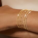 Dainty Gold Bracelets for Ladies - Waterproof Stackable Gold Bracelet S... - Image 5
