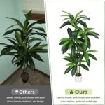Synthetic Dracaena Tree 5FT - Pretend Crops Tree with White Planter - F... - Image 7