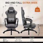 Dowinx Gaming Chair Breathable PU Leather-based Gamer Chair with Footrest Ma... - Image 4