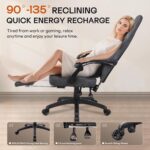 Dowinx Gaming Chair Breathable PU Leather-based Gamer Chair with Footrest Ma... - Image 7