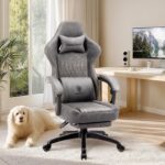 Dowinx Gaming Chair Breathable PU Leather-based Gamer Chair with Footrest Ma... - Image 9